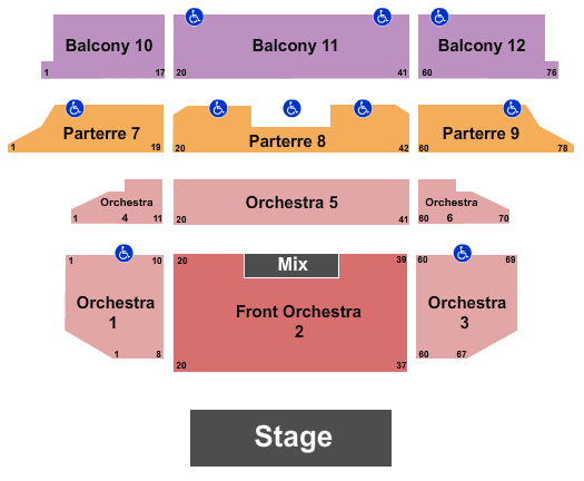 Venetian Theatre At the Venetian Hotel Chicago Seating Chart